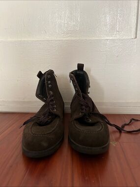 Men's Dark Brown Suede Lace-Up Ankle Boots